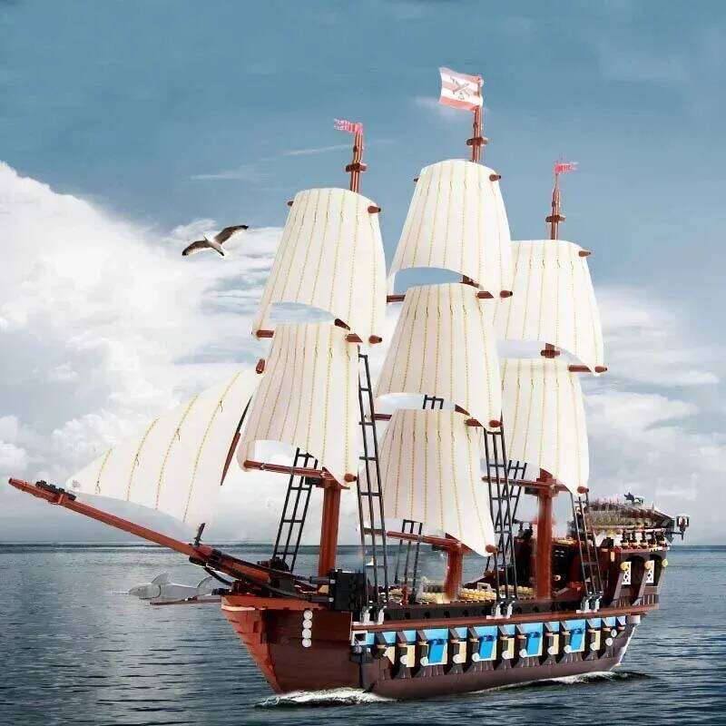 1664 PCS Pirates Imperial Flagship Model Ship Compatible 10210 22001 Building Blocks Bricks Kids Birthday Christmas Toys Gifts Z260306