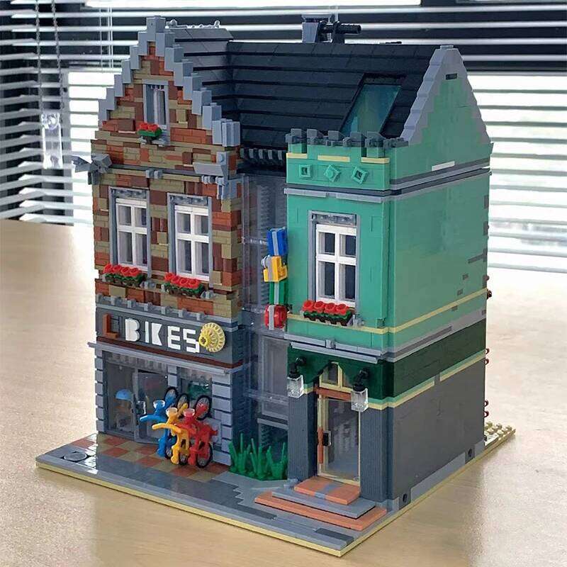 Creative Cuba Hotel City Street View Architecture Building Blocks Gem Shop Bicycle Store Micro Bricks Model Toys Gift Kids Adult Z260305