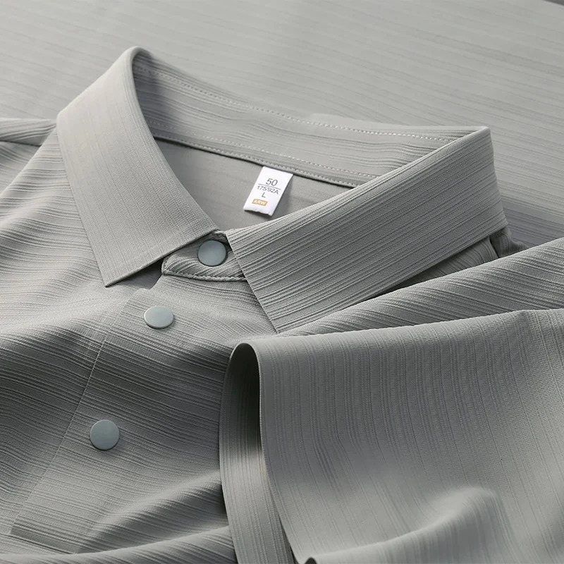 Mens Stretch Cooling Polo Shirt Textured Breathable Fabric in 6 Modern Neutrals All-Day Comfort M-4XL 260304