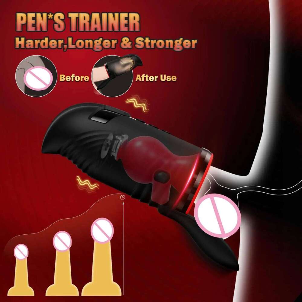 Male Masturbator Cup Penis Trainer Glan Testicle Stimulator Delay Ejaculation Exerciser Masturbation Adult Sex Machines for Men W260305