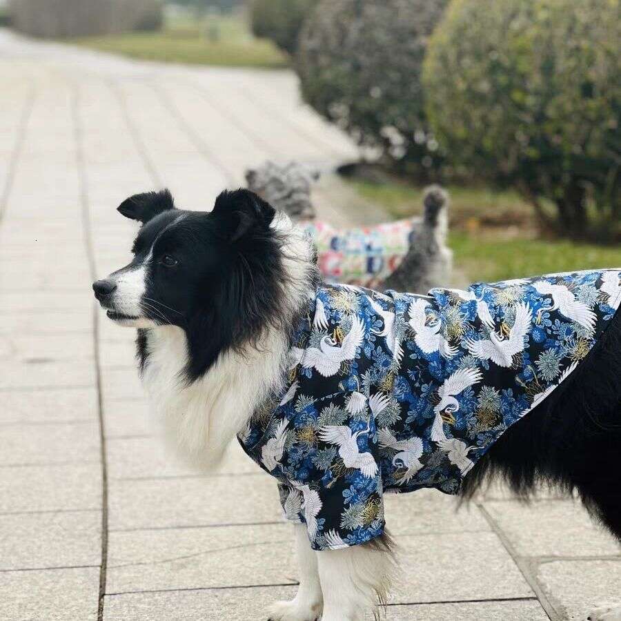 Dog Clothes In Chinese Style Large Dogs, Autumn And Winter Pet Shirt For Labrador, Golden Retriever, Border Collie, Tang Suit Hanfu, Pure Cotton