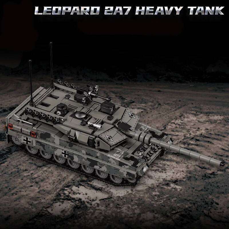 Military WW2 MOC Leopard 2A7 Army Main Battle Soldiers Building Blocks Bricks M1 T90M Tank Set For Children Boys Gifts Z260305