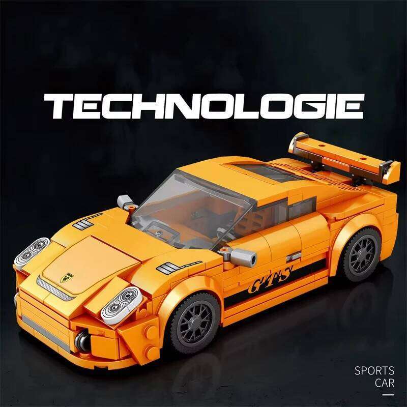 318PCS City Racing Building Blocks Supercar Sports Car Model Bricks Adult Desktop Display Children DIY Toys Holiday Gifts Z260305