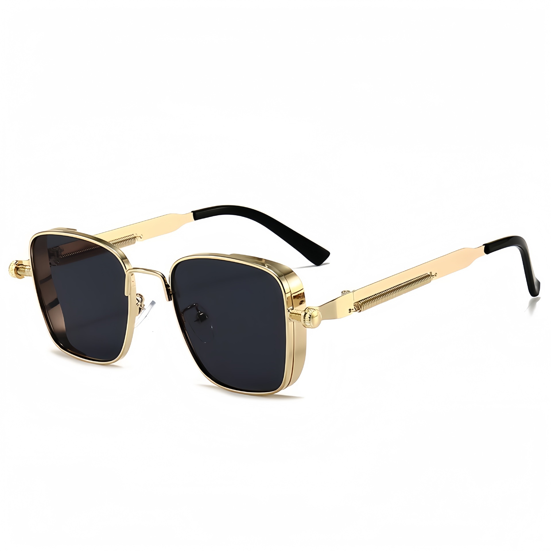 Designer Sunglasses New Square Frame Sunglasses Fashion Retro Steampunk Metal Outdoor Bicycle Sunglasses European And American High End Sunglasses Wit