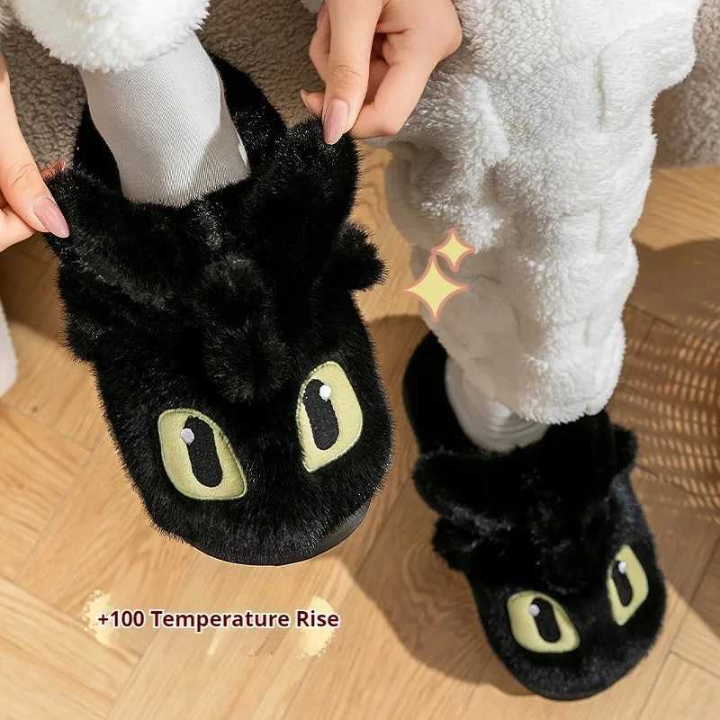 Toothle Cotton Slippers In Winter Cute Fleece-Lined Thickened Slippers - Non-Slip Warm Indoor Outdoor Plush Cartoon Slippers S260305