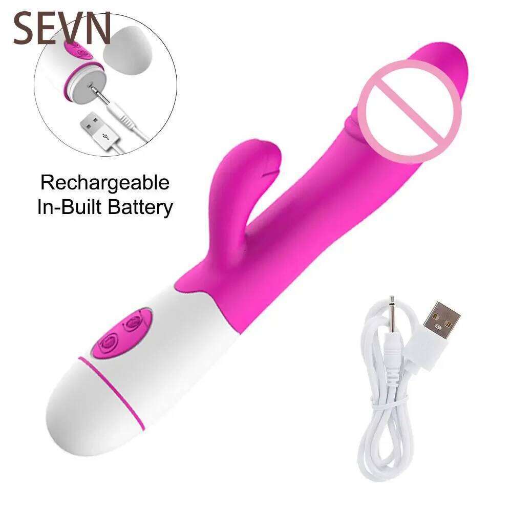 Powerful Rabbit Vibrator Dildo Dual Vibration G Spot Clitoris Stimulation Masturbators Vaginal Massager Adult Sex Toys For Women W260305