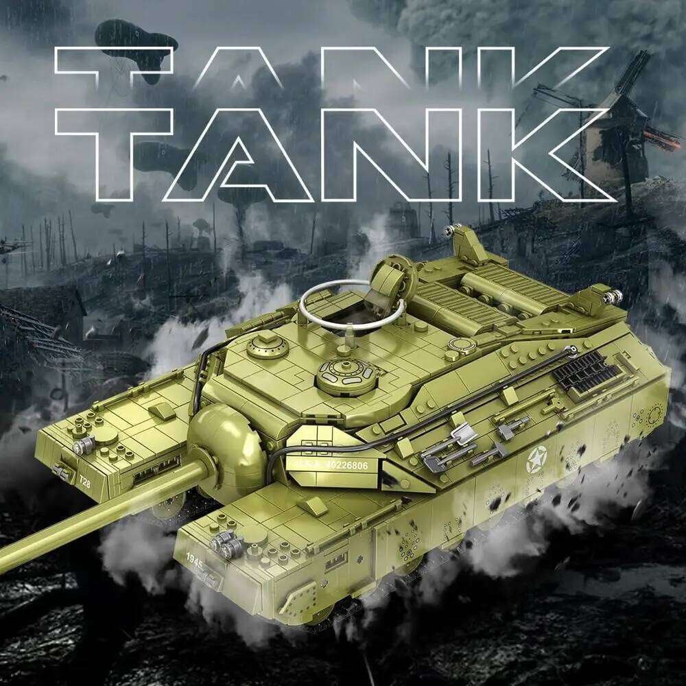 2986Pcs T28 Heavy Blocks Set Model WWII Military Large MOC Tank Building Kit Construction Adults Toy for Boys Gift Z260305