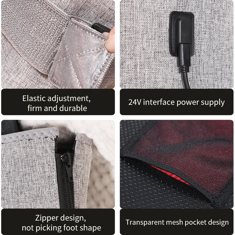 Red Light Heated Boot - Foot Wrap Foot Massager - 3-Level Heat Timer - Muscle Relax Joint Comfort Daily Foot Care 260304