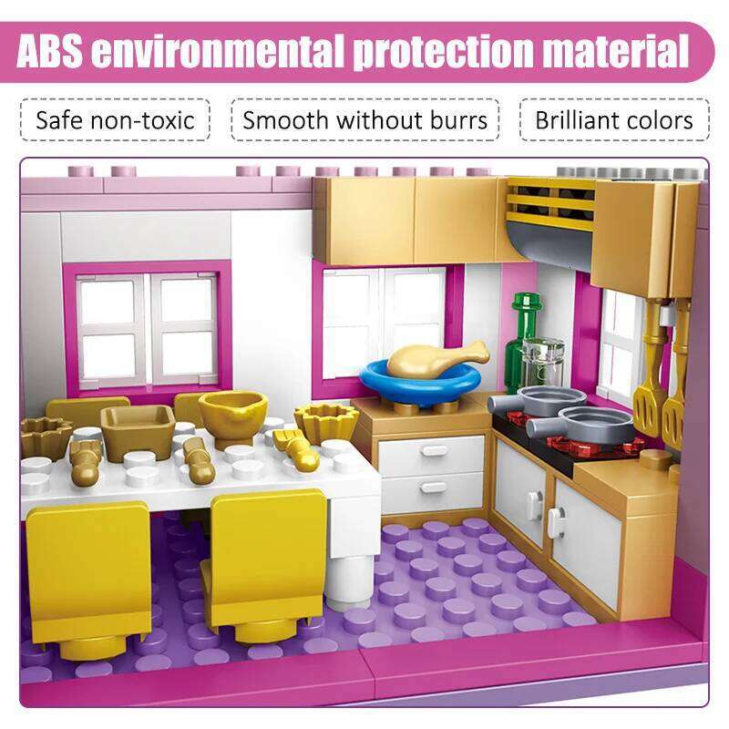 City House Summer Holiday Villa Castle Building Blocks Sets Figures Swimming Pool DIY Toys For Kids Friends Girls Birthday Gifts Z260306