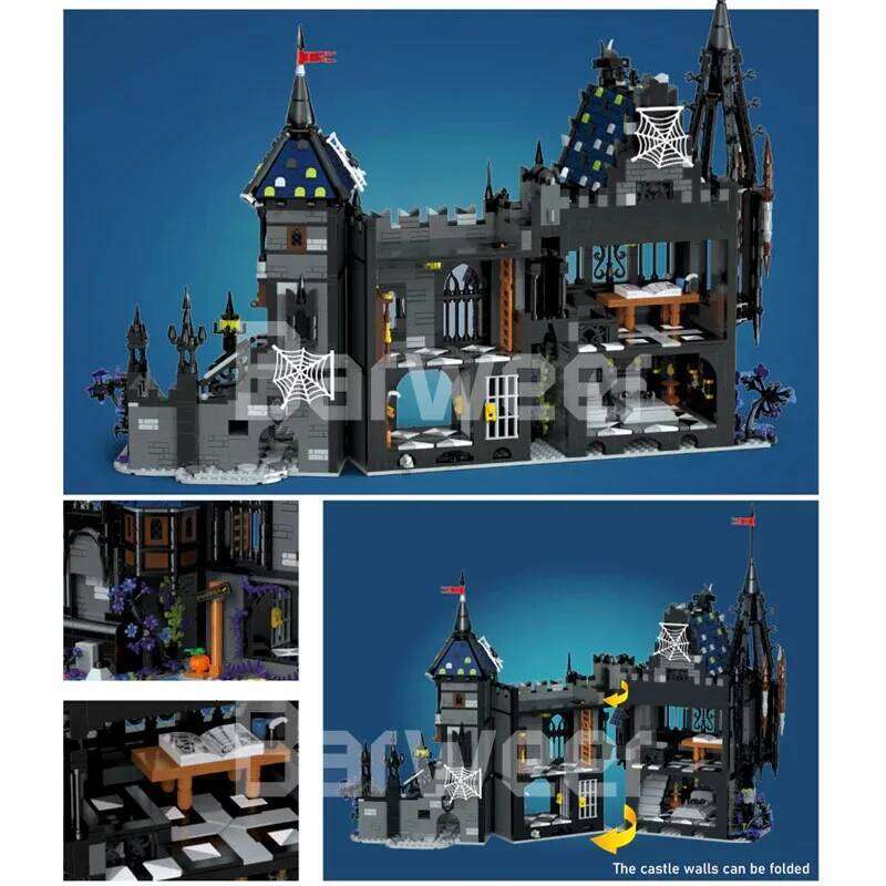 Movie Medieval Vampire Gulad Castle Set,City Architecture Modular Building Block Gift for Adults Kids 3007PCS Z260306