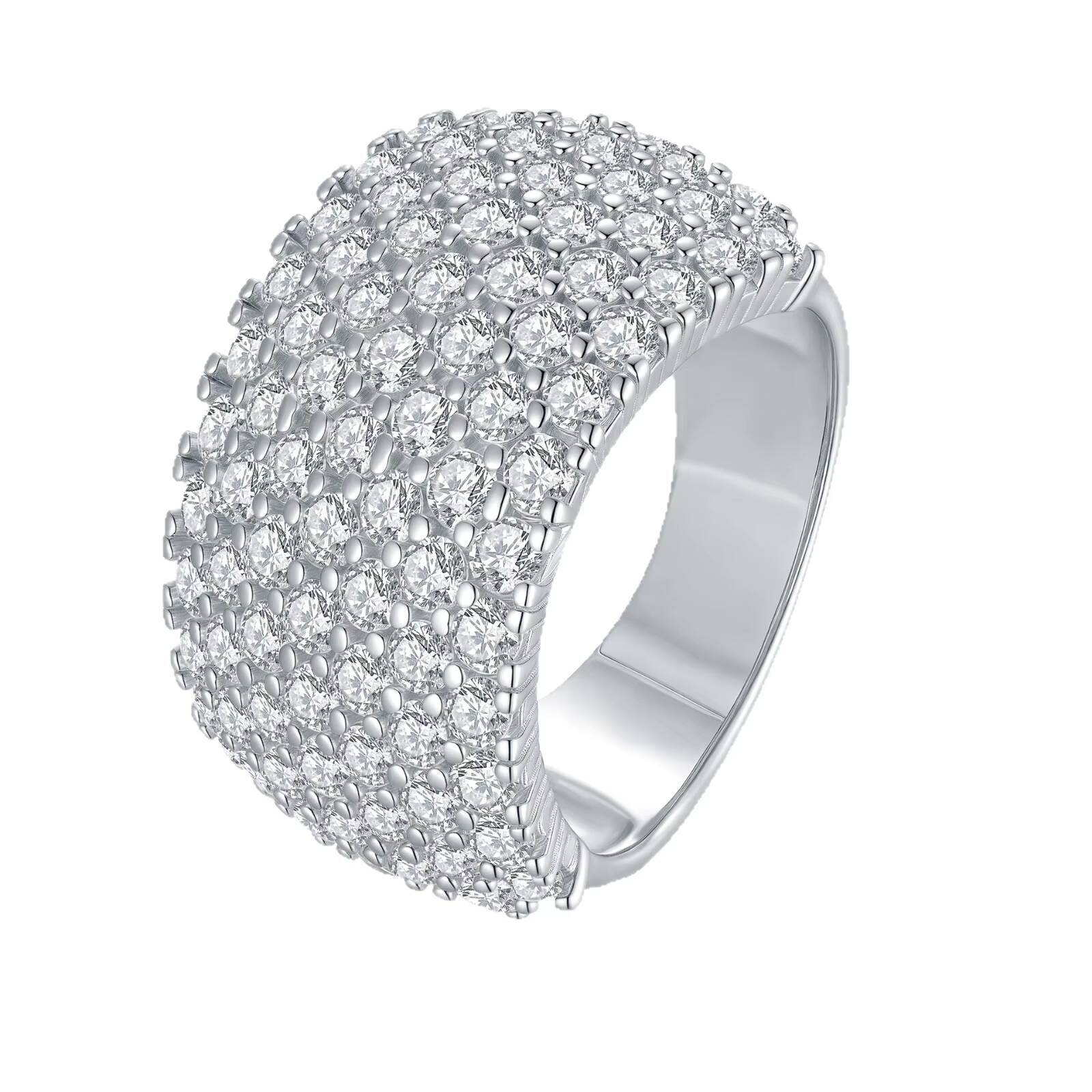 Wholesale Price Hip Hop Eternity Rings S925 Silver Iced Out Moissanite Diamond Ring for Men