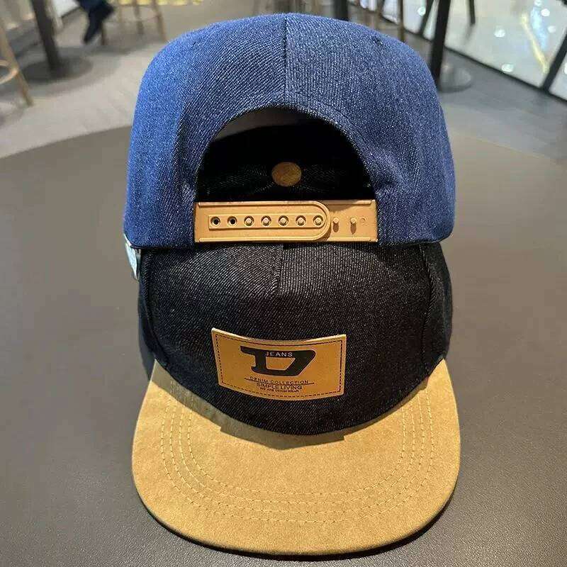 H Hip Hop Baseball Cap Flat Brim Men's and Women's Casual Street Dance Outdoor Couple Visor Hat Y260304
