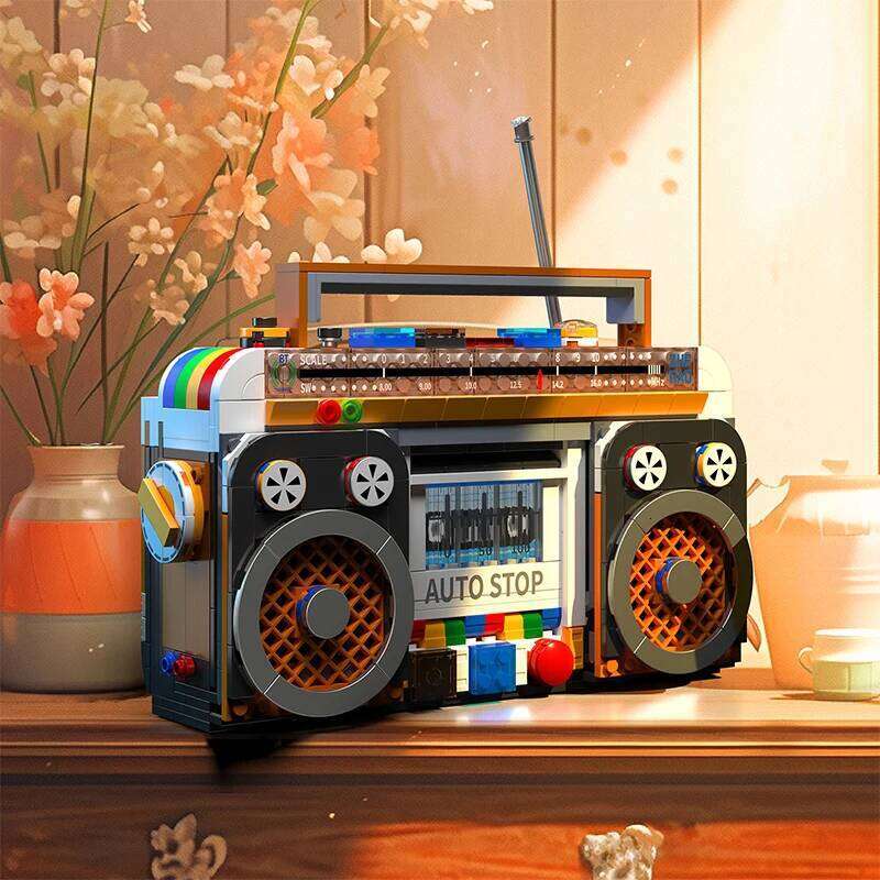 554PCS Color Radio Model Building Blocks Retro Small Home Appliances Assembly Bricks Kids DIY Toys Gifts Desktop Decoration Z260305