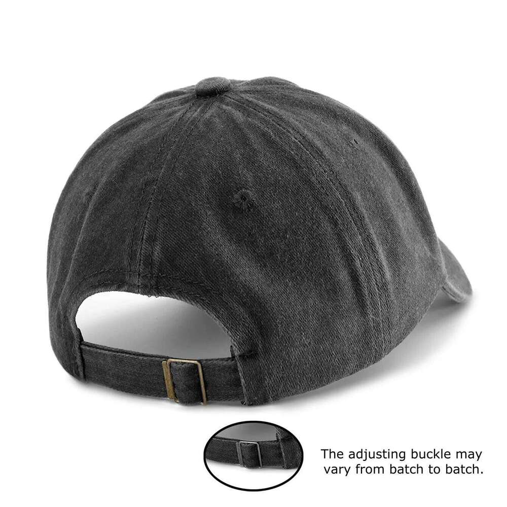 1pc IT'S OK Print Washed Baseball Cap for Adults, Minimalist Retro Style Casual Soft Adjustable Dad Hat, Perfect As Gift Y260304