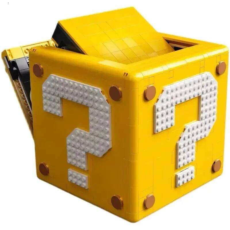 You Super Bros. Marioed series building 64 question mark blocks MOC game holiday gift for children assembly toys Z260306