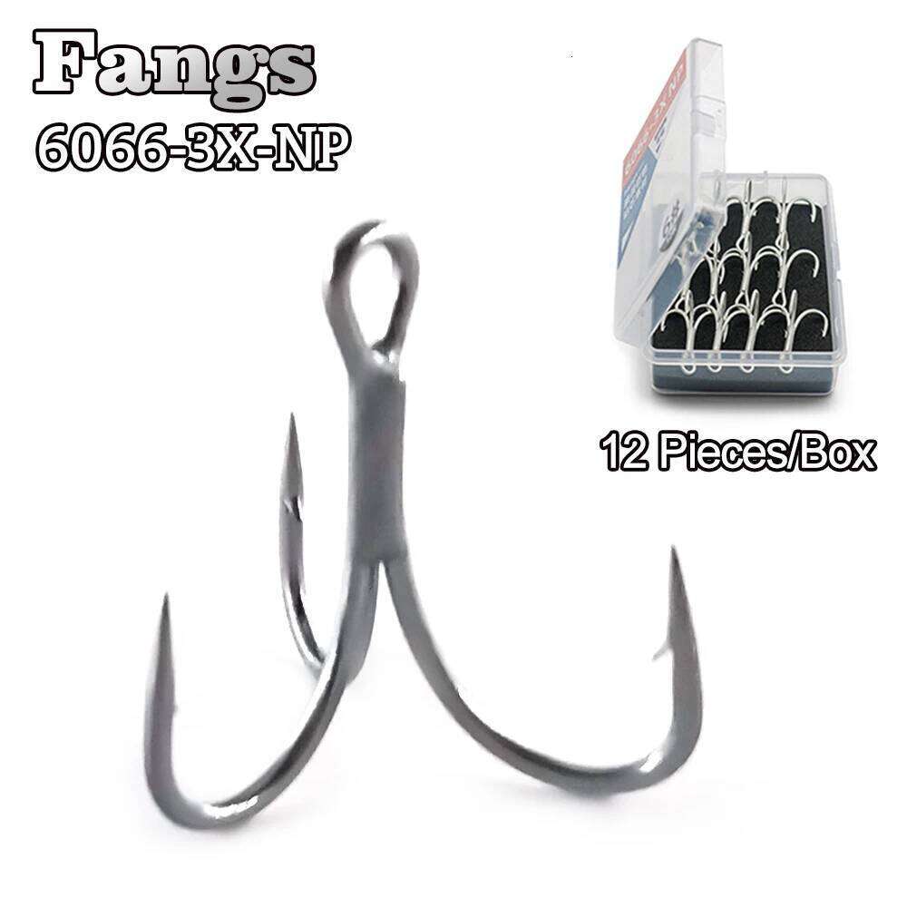 6066 New Anti-Rust Coating 3X Super Strong Sharp fishing hook High Carbon Steel Sea Hooks Saltwater Lure Fishhook size4-12 S260305