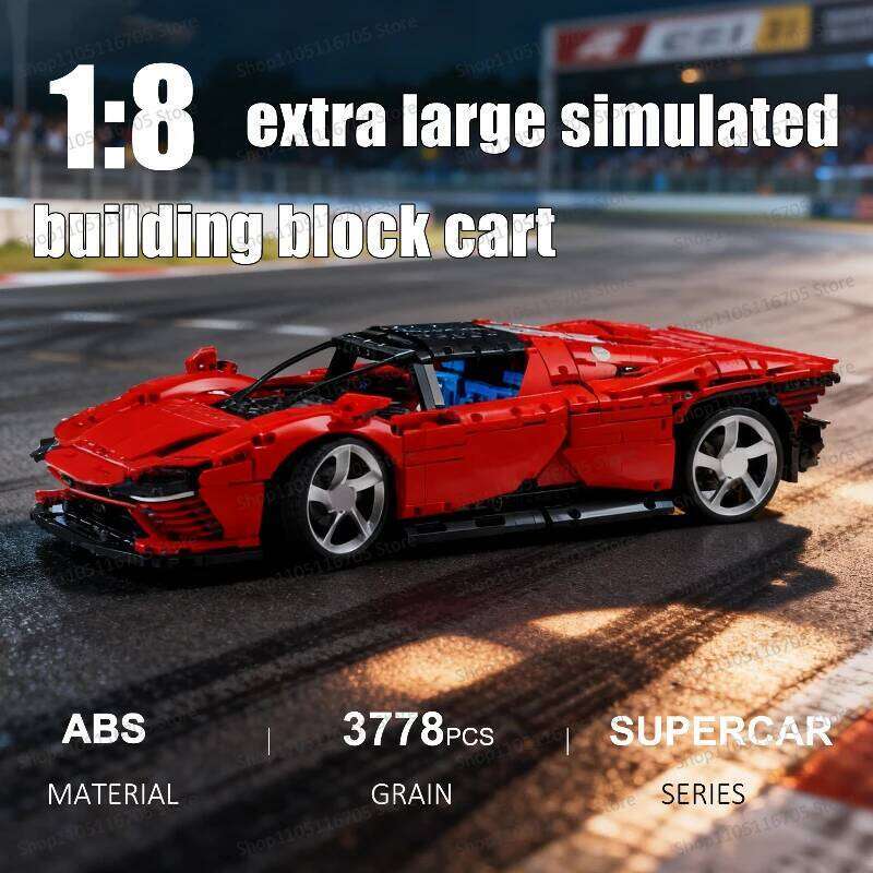 Creative Model Building Blocks Technical SP3 42143 Sport Car 3778PCS Toys For Kids Boyfriend Birthday Gifts Decoration Supercar Z260305