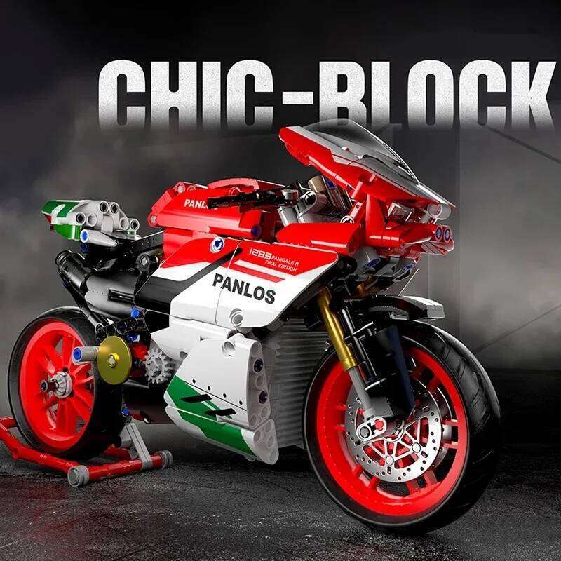803Pcs City Technical Locomotive Motorcycle Building Blocks MOC Speed Supercar Motorbike Model Bricks Boy Toy for Childrens Gift Z260306