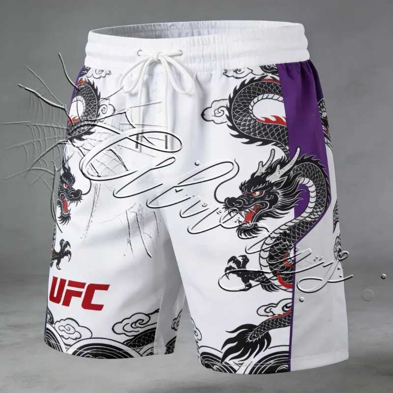2026 Summer Special MMA Match Fashion Dragon Pattern Boxing Shorts Mens Sports Fitness Quick Drying Breathable Shorts X260306
