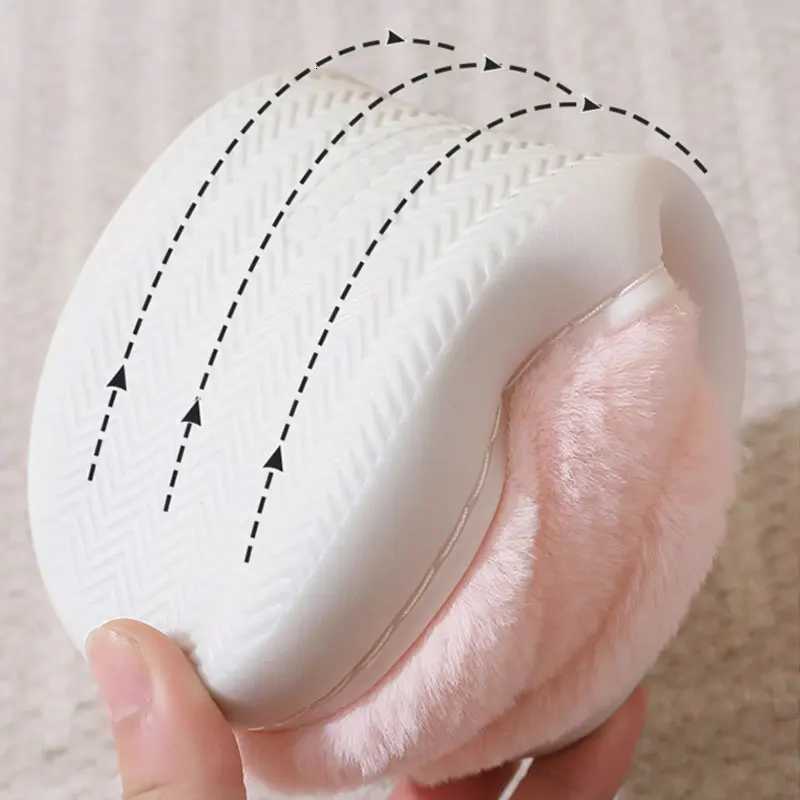 2026 New Winter Home Slippers Women Shoes Cute Cartoon Cat Slippers Men Warm Plush Slides Indoor Bedroom Non-Slip Floor Slipper S260305