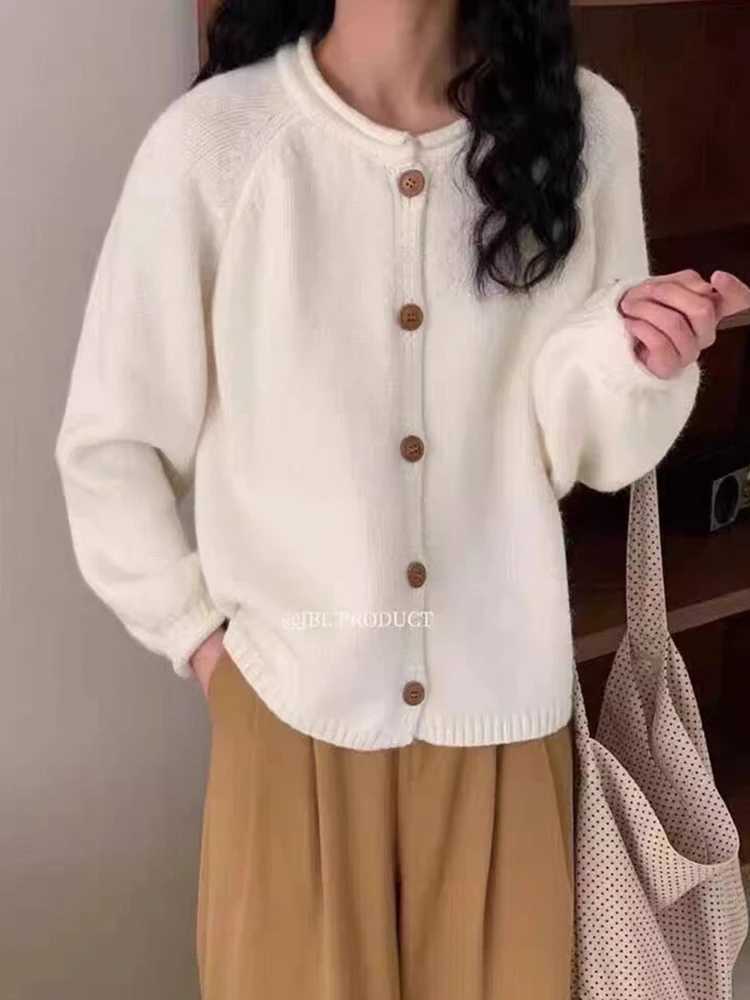 AOSSVIAO 2025 Autumn Warm Single Breasted Knitted Sweater Women Fashion Casual Jacquard Crochet Pink Cardigan Tops Y2k M260306