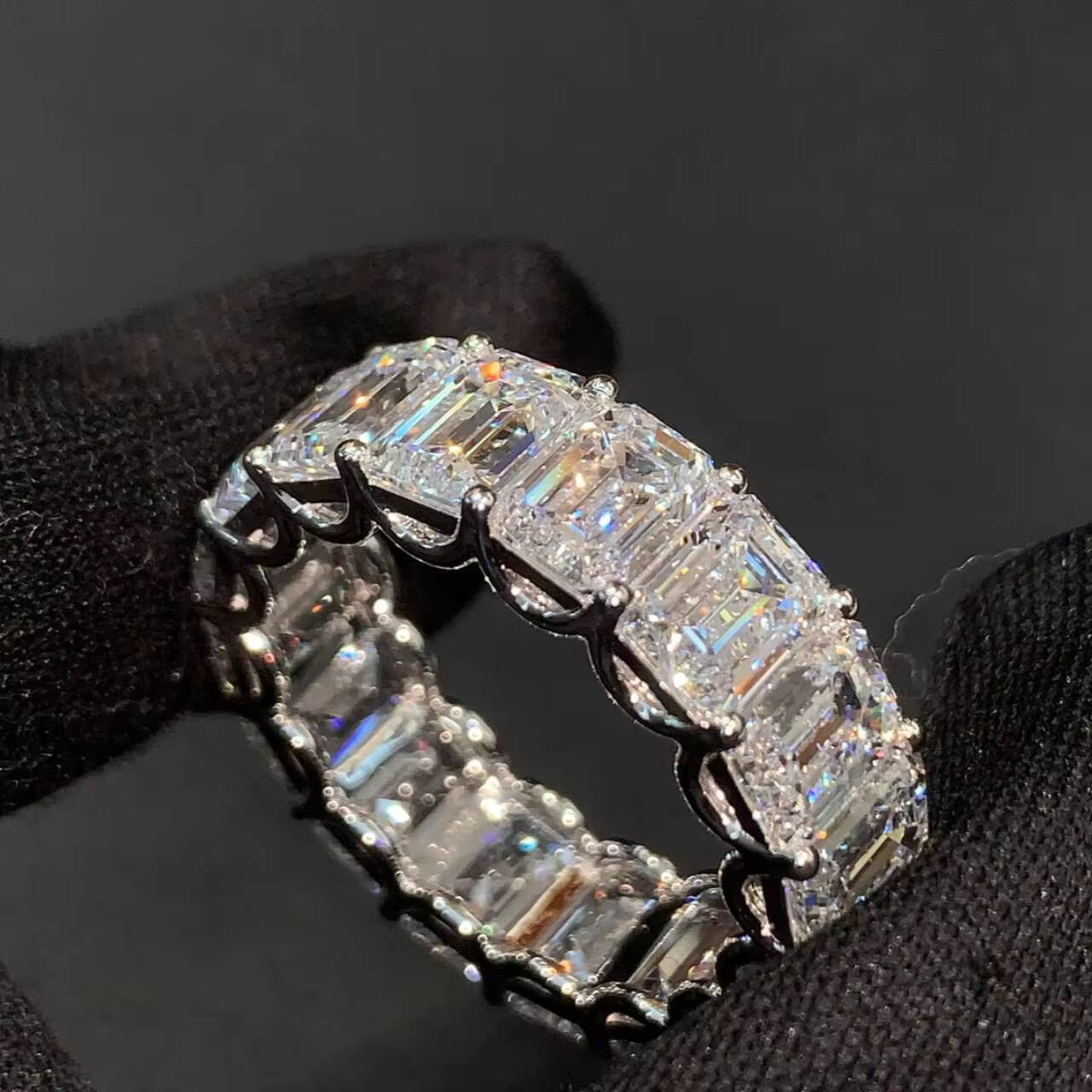 Hot Sale 18k Gold IGI Full Diamond Lab Grown Diamond Ring Women Engagement Ring