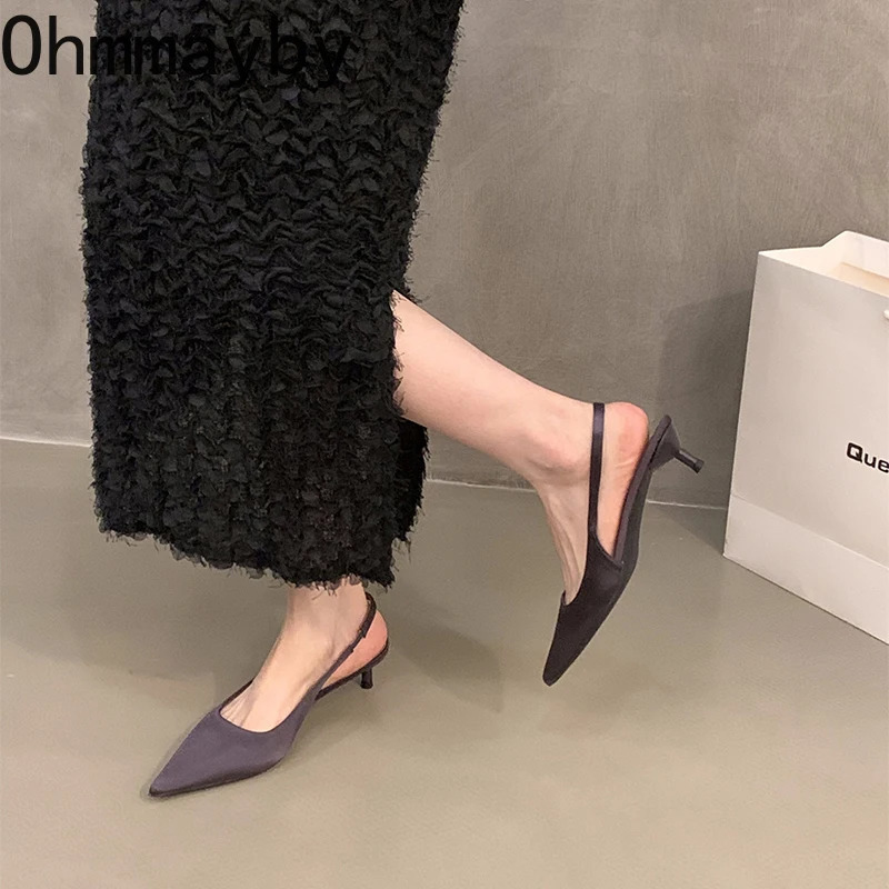 2026 Summer Thin Heel Women Sandals Fashion Pointed Toe Singbacks Shoes Ladies Elegant Stripper Party Sandalias 260303
