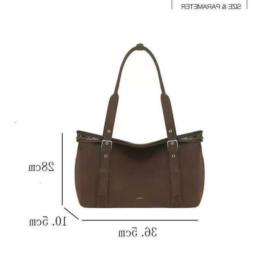 OLOEY Suede Large Capacity Commuter Tote Shoulder Handbag Underarm Bag Soft And Durable Practical Bag