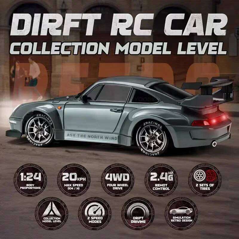 Rc Drift Car 1/24 4WD Remote Control Cars Electric Vehicle Model High Speed Racing Drive for Children Boys Kids Christmas gifts C260305
