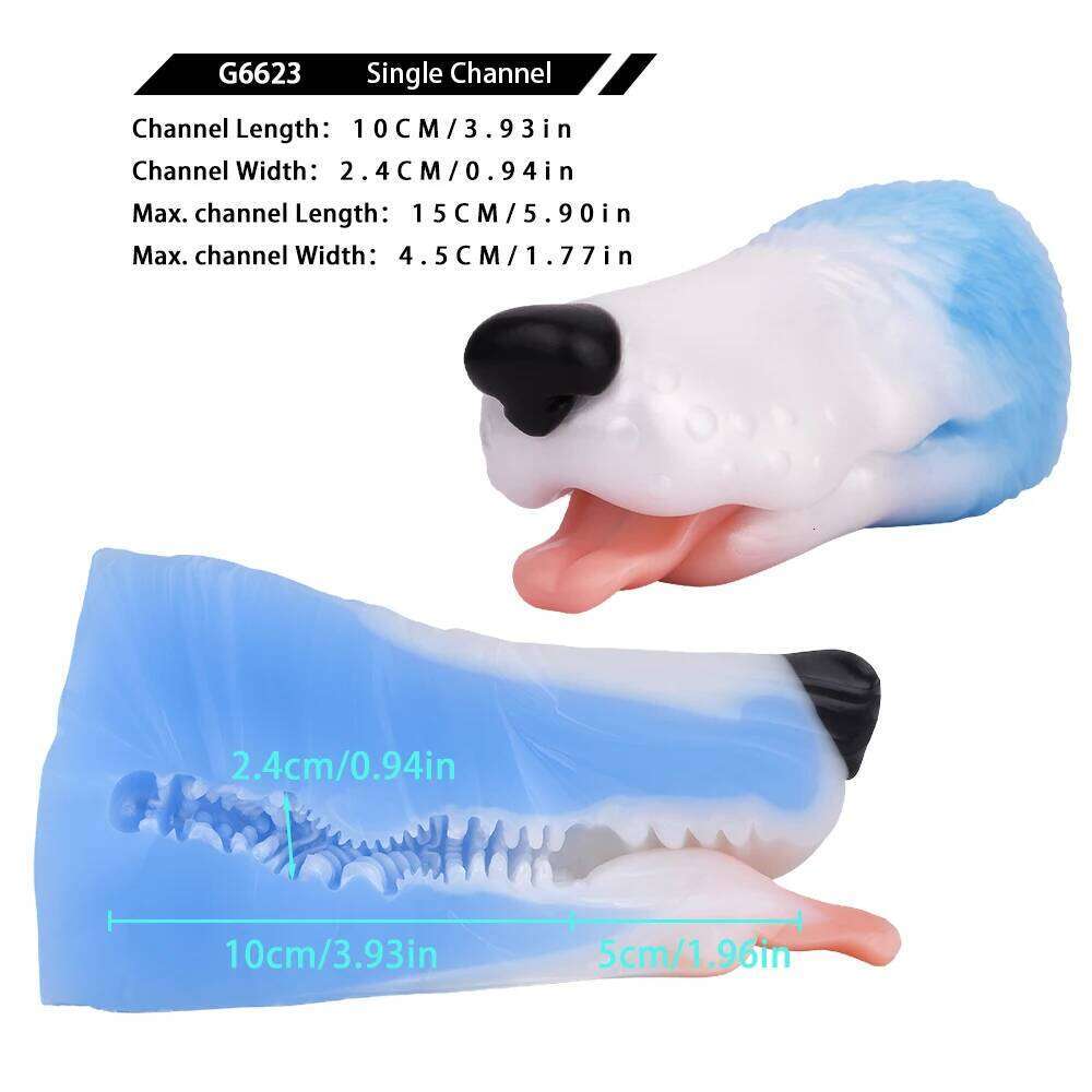GEEBA Lifelike Dog Mouth Onahole For Men Silicone Single-channel Male Masturbator Realistic Vagina Pocket Pussy Stroker Sex Toys W260305
