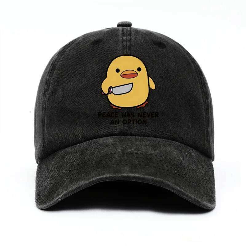 Yellow Duck Letter Printed Baseball Hat Men and Women, Adjustable for Travel, Sunscreen, Lightweight,Breathable, Comfortable Y260304