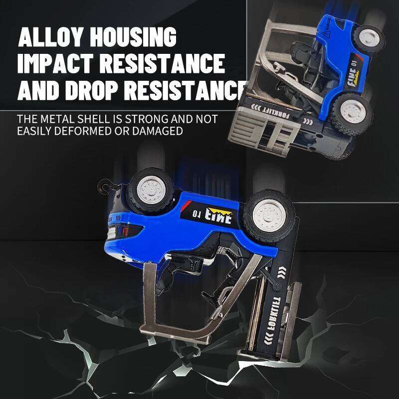 1/64 RC Mode Mini Remote Control Forklift Truck 2 in 1 Transformable Lift Fork Hook with Lights & Sounds for Kids C260305