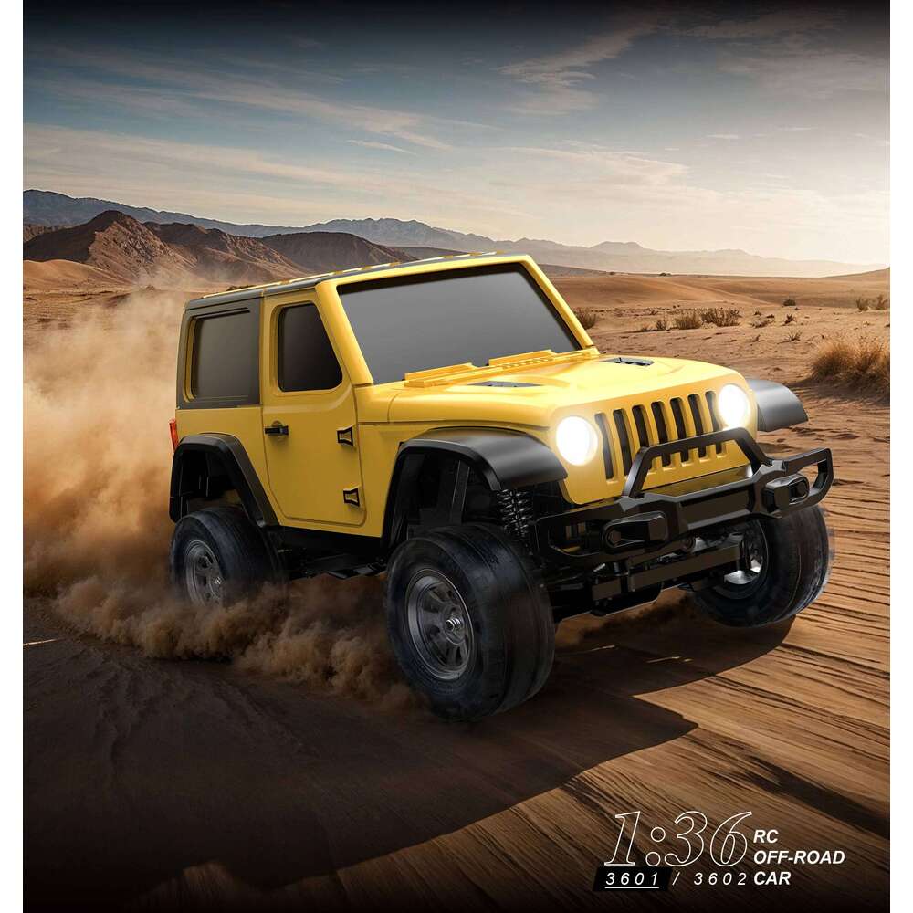 JIABAILE 1/36 Crawler 4WD Mini Radio Off-road Vehicles Light System RC Car Remote Control RTR Hobby Model Gift C260305