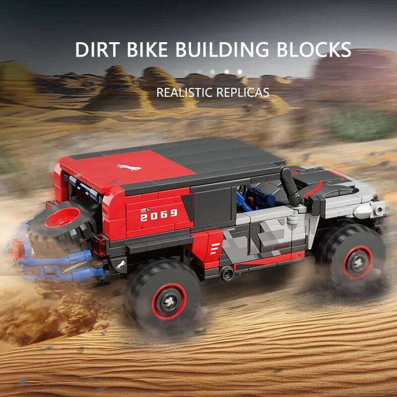 438PCS Off Road Rally Car Building Blocks City SUV Racing Vehicle Model MOC Bricks Educational DIY Toys For Kids Holiday Gifts Z260305