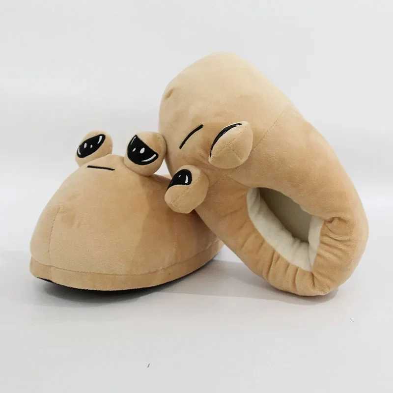The Maw Pou Cotton Slipper Anime Plush Slippers Kawaii Cartoon Soft Stuffed Fluffy Thick Non-slip Shoes Alien Pou Doll Home Indo S260305