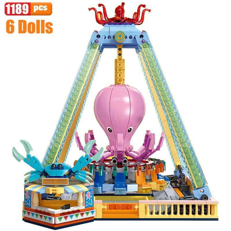 Ideas Pirate Building Blocks City Amusement Park Roller Coaster Bricks Model Creative Expert Toys For Kid Xmas Gift MOC Z260306
