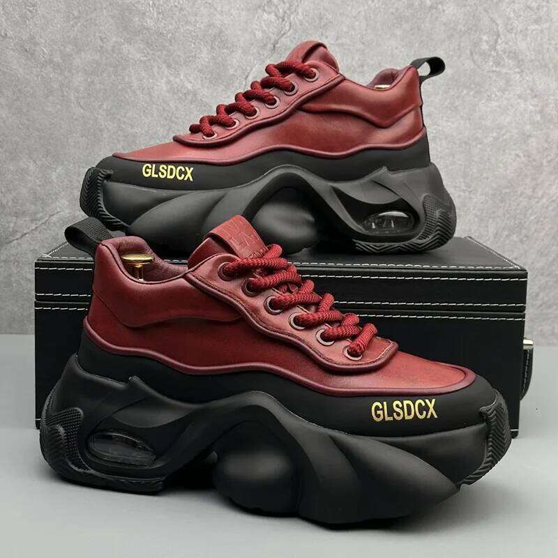 Designer Style Men 2025 Autumn Fashion Comfortable Men's Thick Platform Sneakers Casual Shoes Sports Trainers Tenis