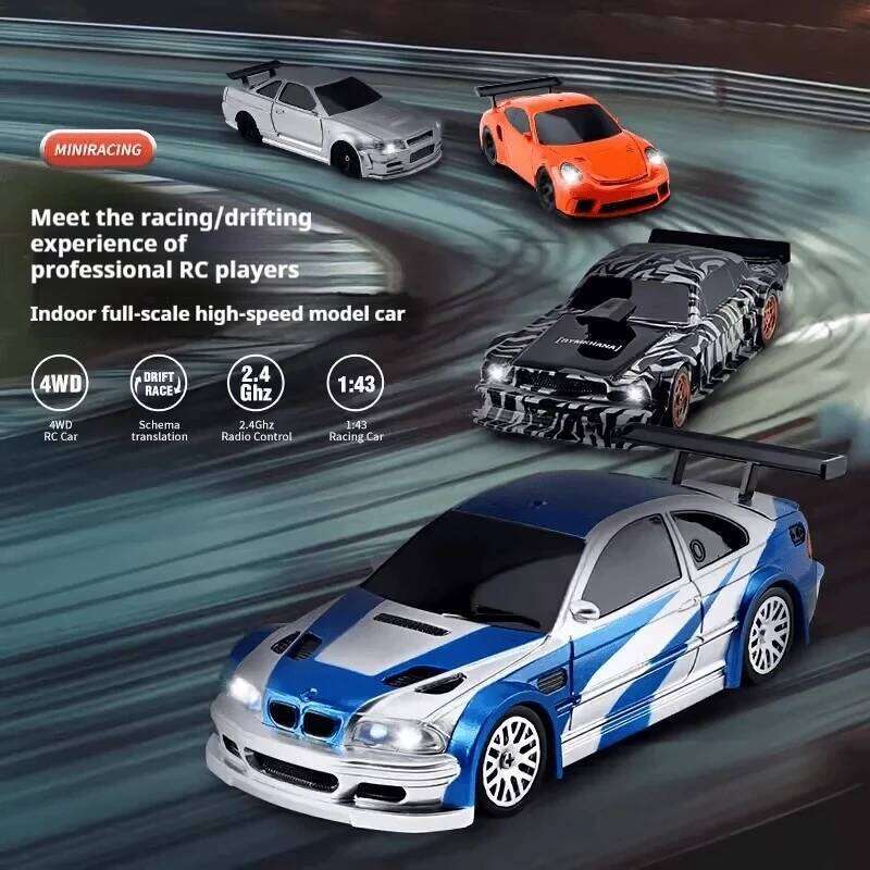 Jiabaile 2.4g Rc Drift 1/43 4wd Remote Control High Speed Four Wheel Drive Radio Controlled Mini Racing Car Model Toy C260305