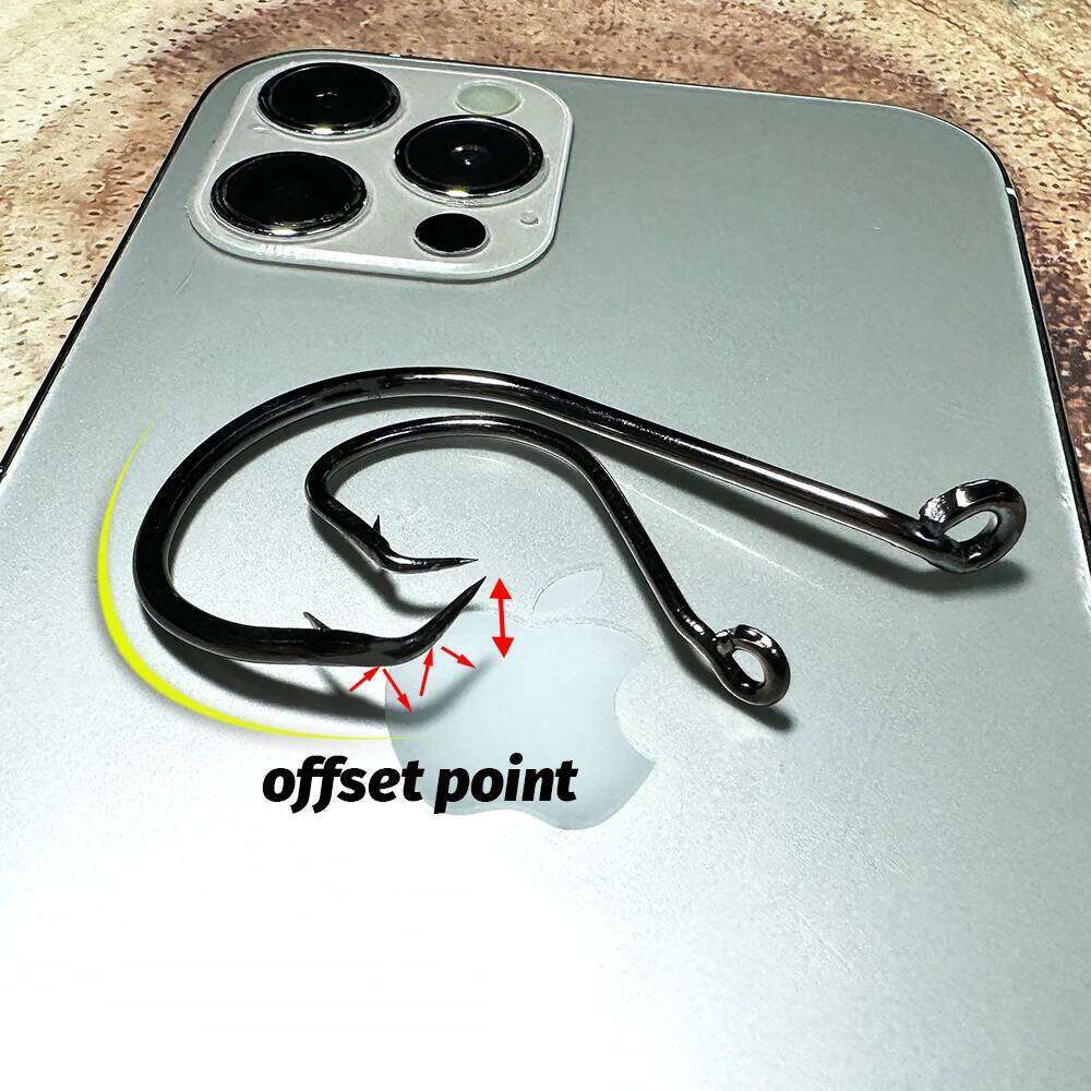 20PCS Inclined Circular Hook 7385 Strength Angle Sharp Olecranon Barbed Gear Soft Lure Octopus Fishing Tackle Circle Fishhook S260305