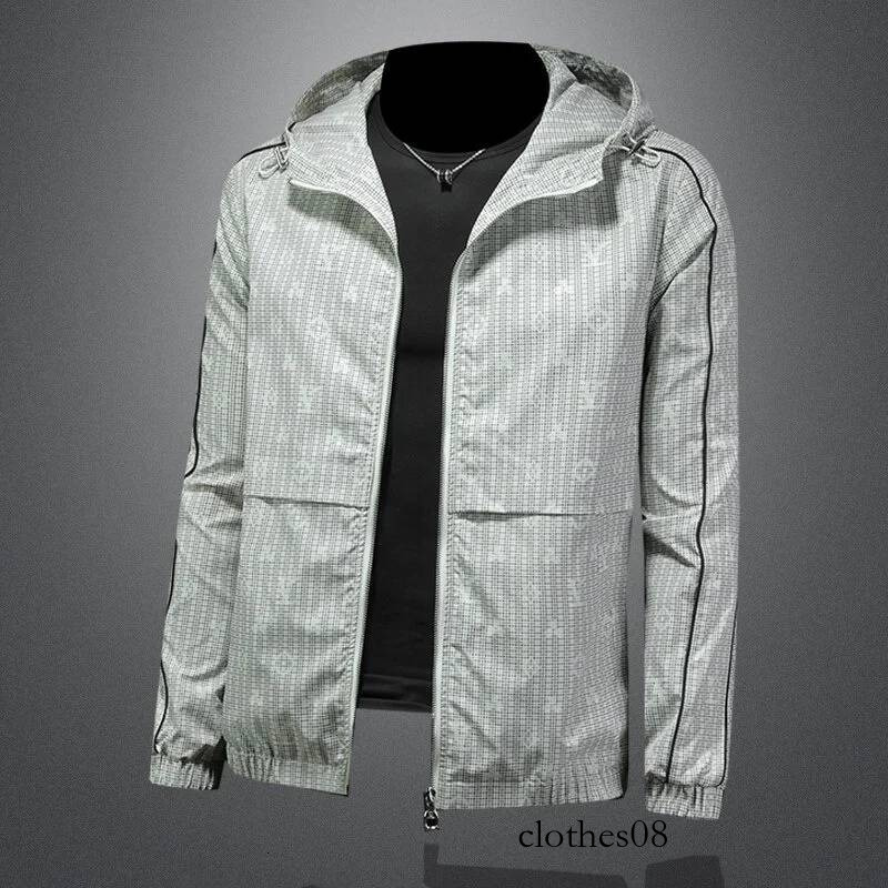 2026 New Men's Plaid Print Hooded Jaet Faionable Urban Sle Casual Outerwear Polyester Fabric Long Sve Zipper Closure