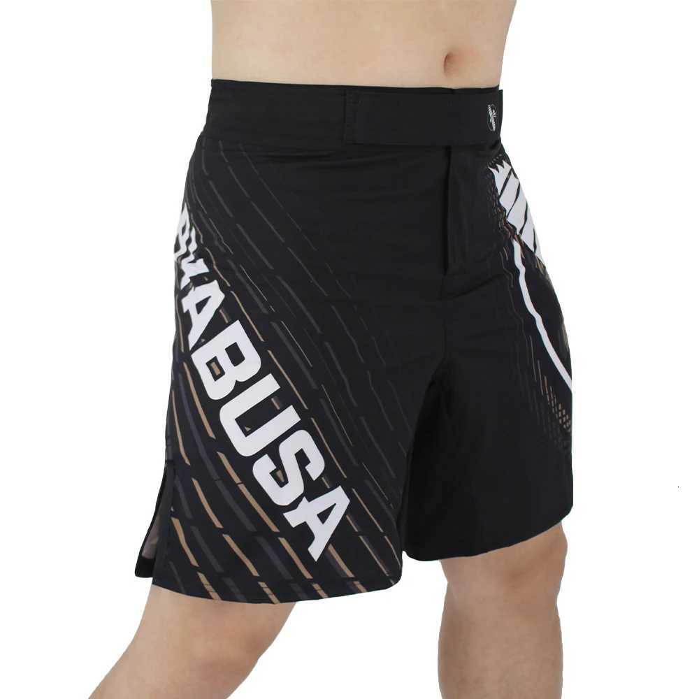 MMA Black Dragon Eagle Subtitles Sports Breathable Training Pants Muay Thai Kickboxing Shorts for Boxing X260306