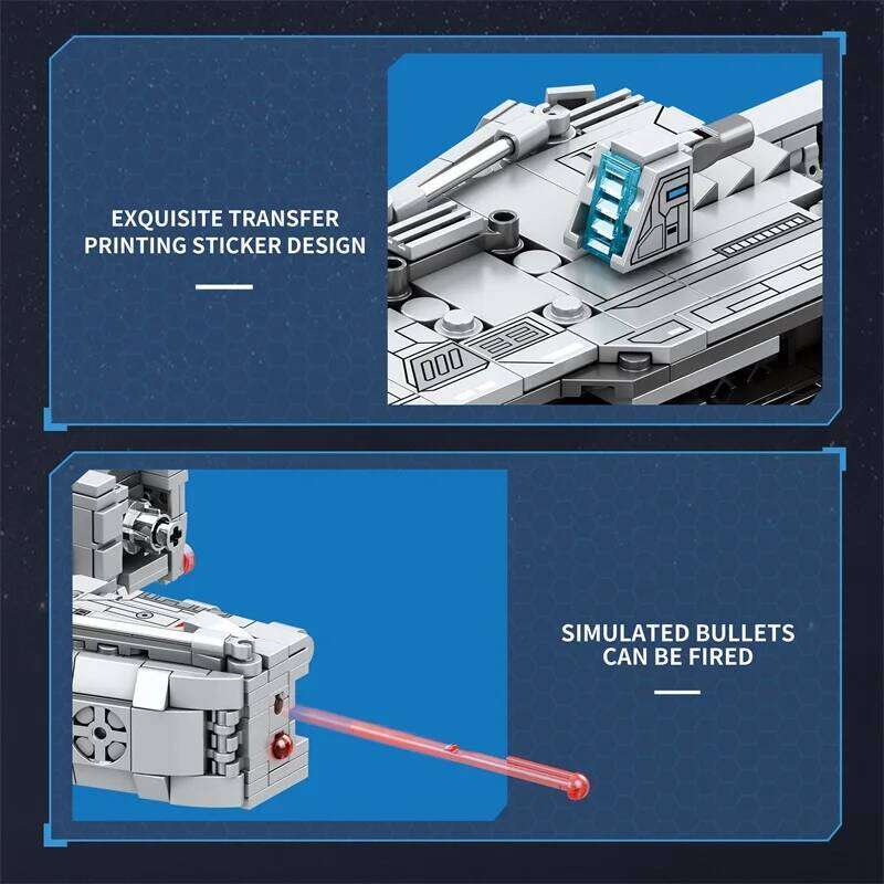 858PCS Heavy Attack Aircraft Building Blocks Space Battleship Artillery Ship Missile Assembly Bricks Toy Children Holiday Gift Z260305