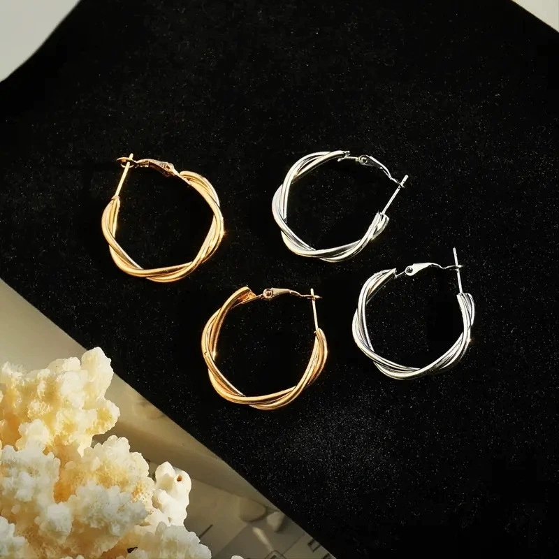 Chic Simple Twist Earring Pairings Perfectly Match Any Outfit