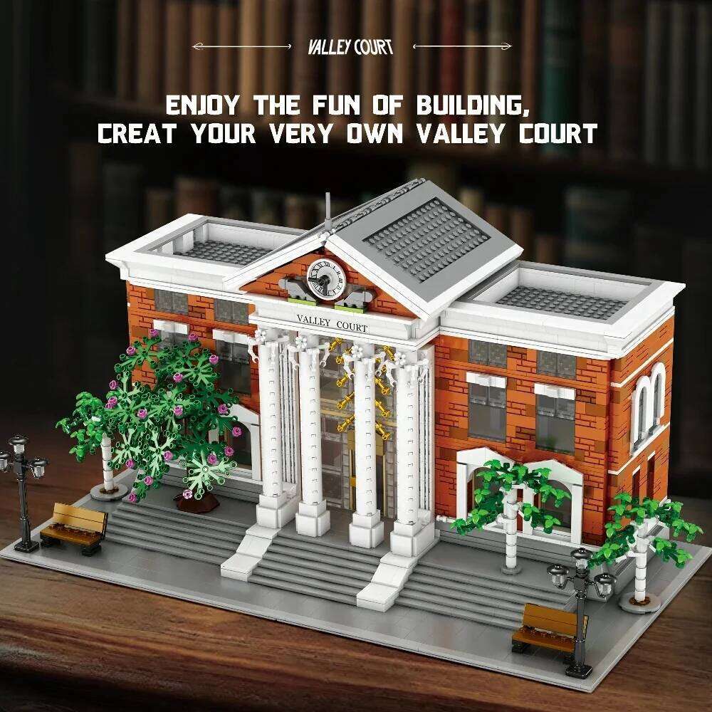 4269PCS Movie Valley Court Building Blocks City Retro Future Courthouse Mall Architecture Modular Model Toy Kit Adults Xmas Gift Z260305