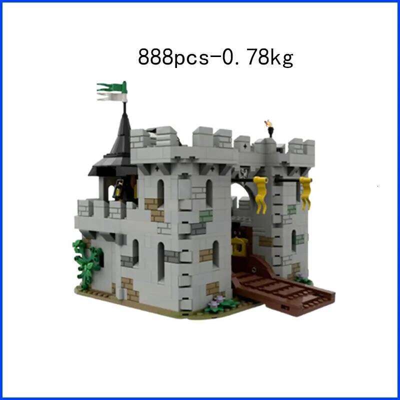 Spot MOC-84176 medieval castle 162199 tavern stable particle assembly blocks small farmhouse building toys Z260306
