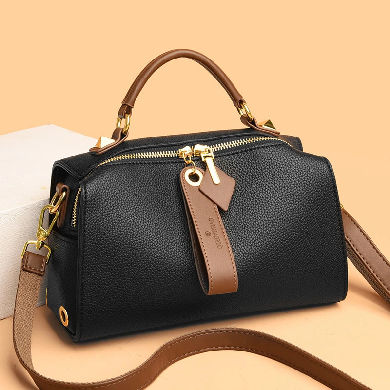 High Quality Solid Color Leather Shoulder Crossbody Bag For Women y Womens Handbag ner Female Messenger Tote Sac 260228