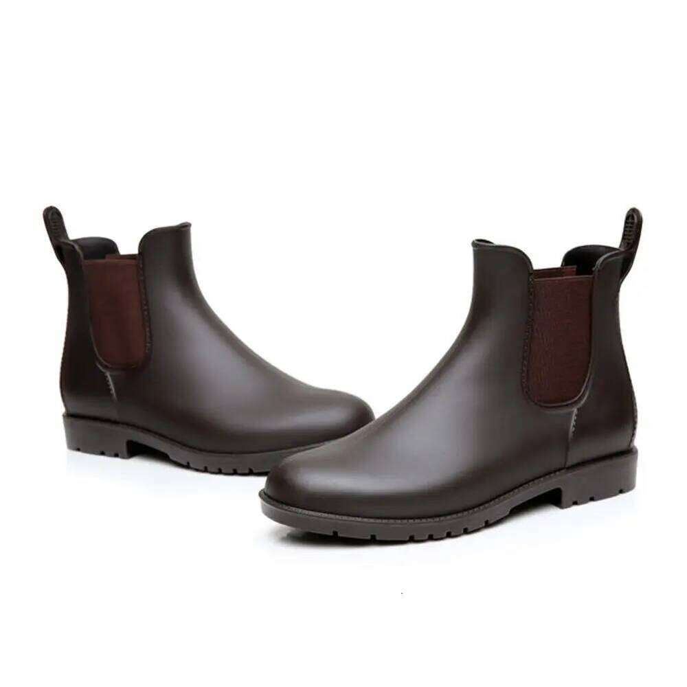 Litfun Women's Shoes Outdoor Anti-slip Waterproof Short Rain Fshion Women Chelsea New House Rubber Ankle Boots