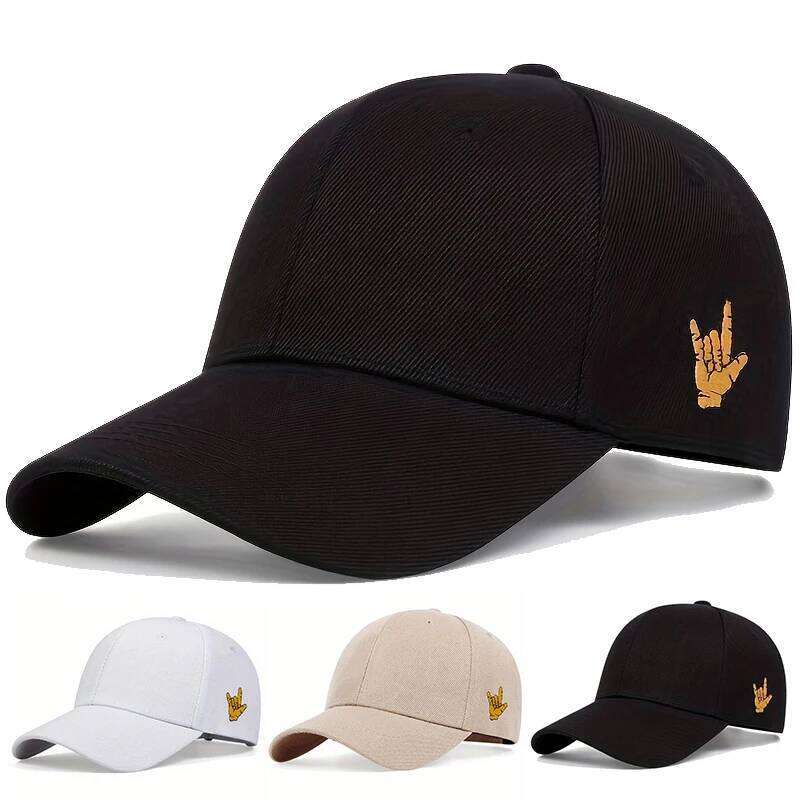 Unisex Side Finger Embroidery Baseball Caps Spring And Autumn Outdoor Adjustable Casual Hats Sunscreen Hat Y260304