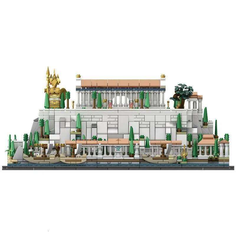 MOC Greece Acropolis of Athens Amphitheatre Building Block Kit Modular Castle Tower Architecture Brick Model Toy Kid Gift Z260305