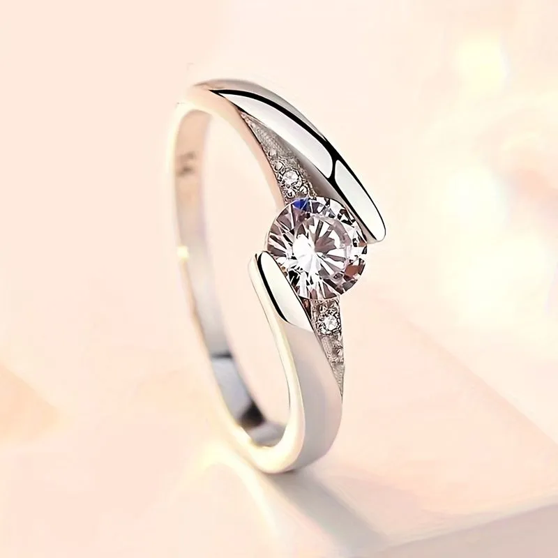 MT Moissanite Ring for Women 925 Sterling Silver Hypoallergenic D VVS1 Color Moissanite Engagement Wedding Ring wholesale
